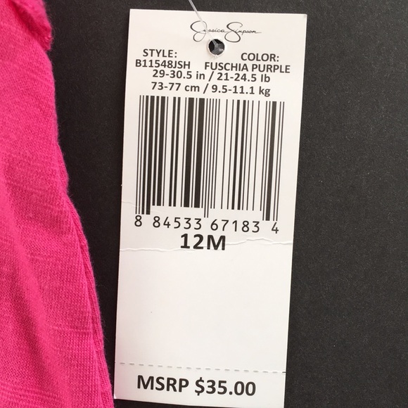 Jessica Simpson Baby Short Set Size 12 Mos Yellow White Pink - Picture 14 of 14